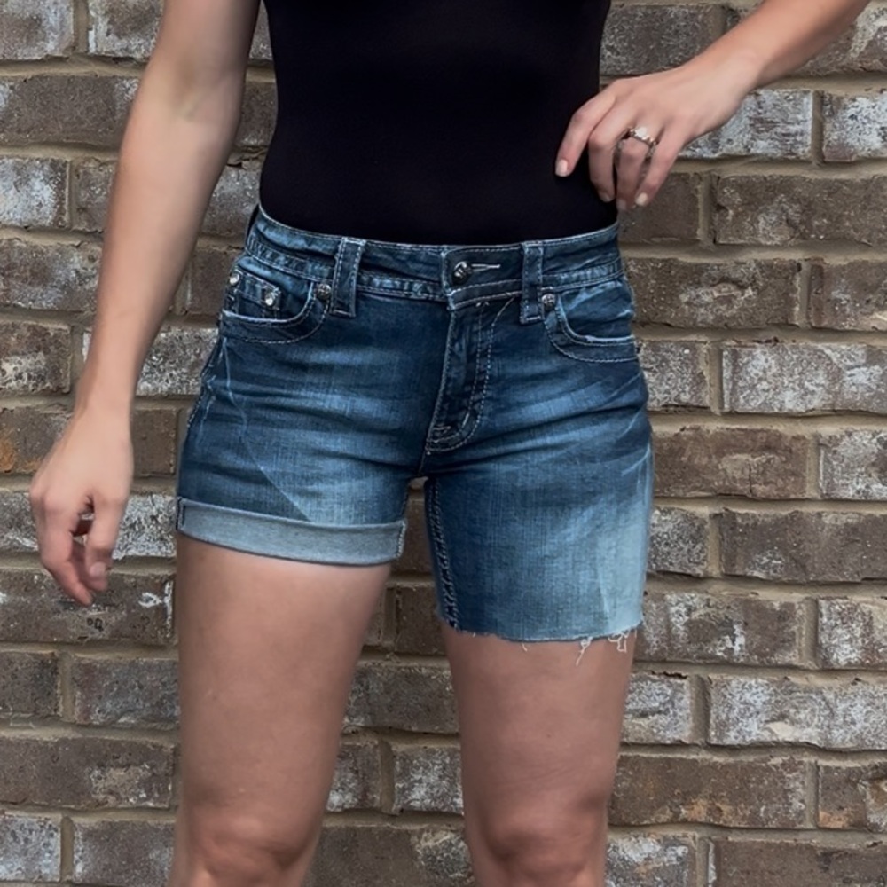 Miss Me Black Boyfriend Shorts